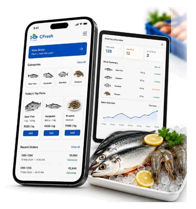 C Fresh ordering app and inventory dashboard